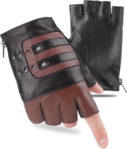 leather gloves men fingerless leather gloves for men