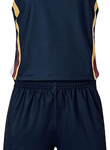 Customizable basketball uniforms with moisture-wicking fabric and personalized designs for team identity.