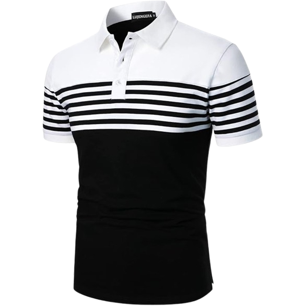 black and white polo shirt Timber Sprint Sports performance polo shirt with moisture-wicking and stretch technology for athletes.