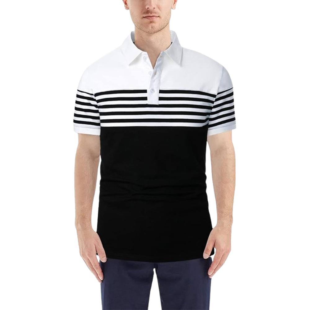 black and white polo shirt Climber relying on Timber Sprint performance puffy jacket for warmth at altitude.