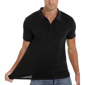 black polo shirt
