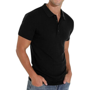 black polo shirt