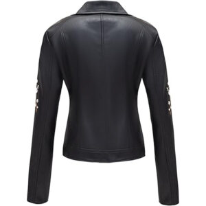 leather biker jacket for women