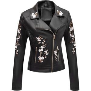 women's leather jacket stylish and durable athletic outerwear