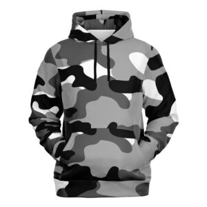 pullover men's black camo hoodie