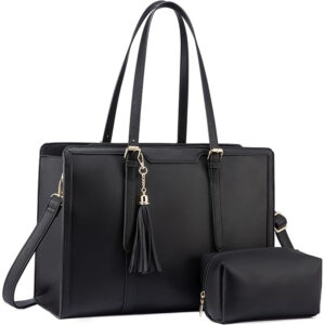 black leather handbag for women