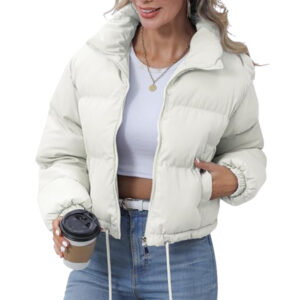 puffy white jacket For outdoor use