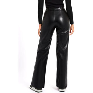 black leather pants women
