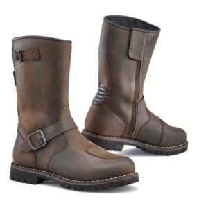 High-performance motorbike boots for riders with anti-slip sole and durable build