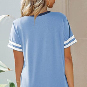 women's t shirts Casual Trendy T Shirt crew neck short sleeve t-shirt casual and comfortable outfit for everyday wear.