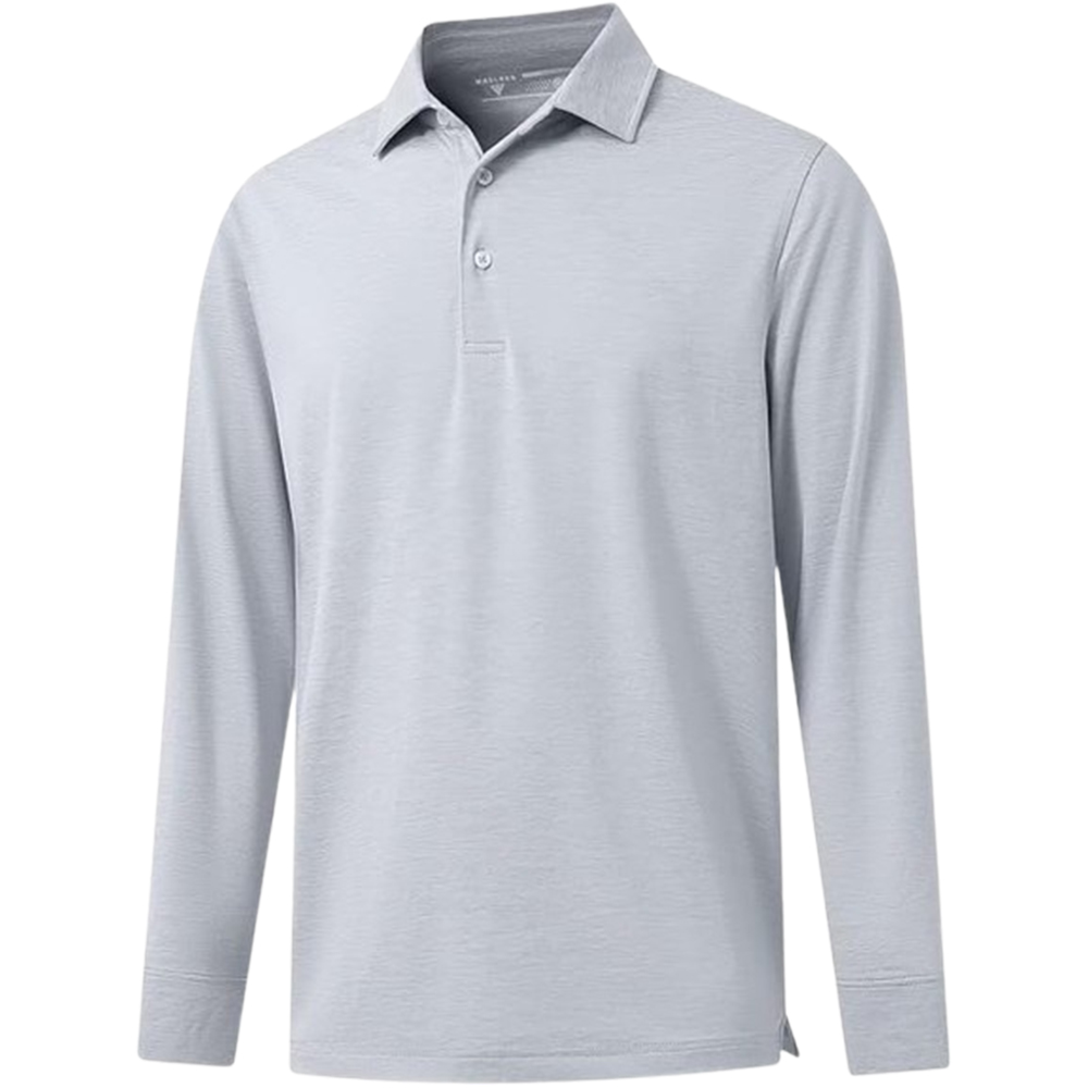 long sleeve polo shirts Athletic fit long sleeve polo shirt for active men