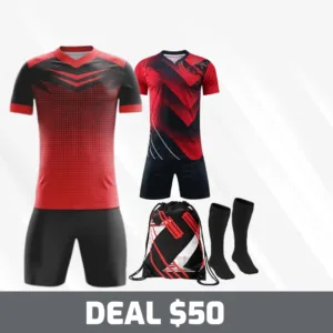 High-performance sports uniform package with jersey, socks, and bag