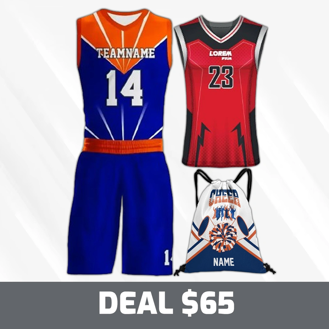 Dessign athlete-ready sports package uniform with jersey and pro gear bag
